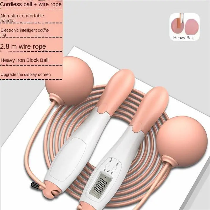 Adjustable Digital Counting Jump Rope with Steel Cable for Fitness Workout Speed Skipping Rope for Adults Kids Home Gym Training