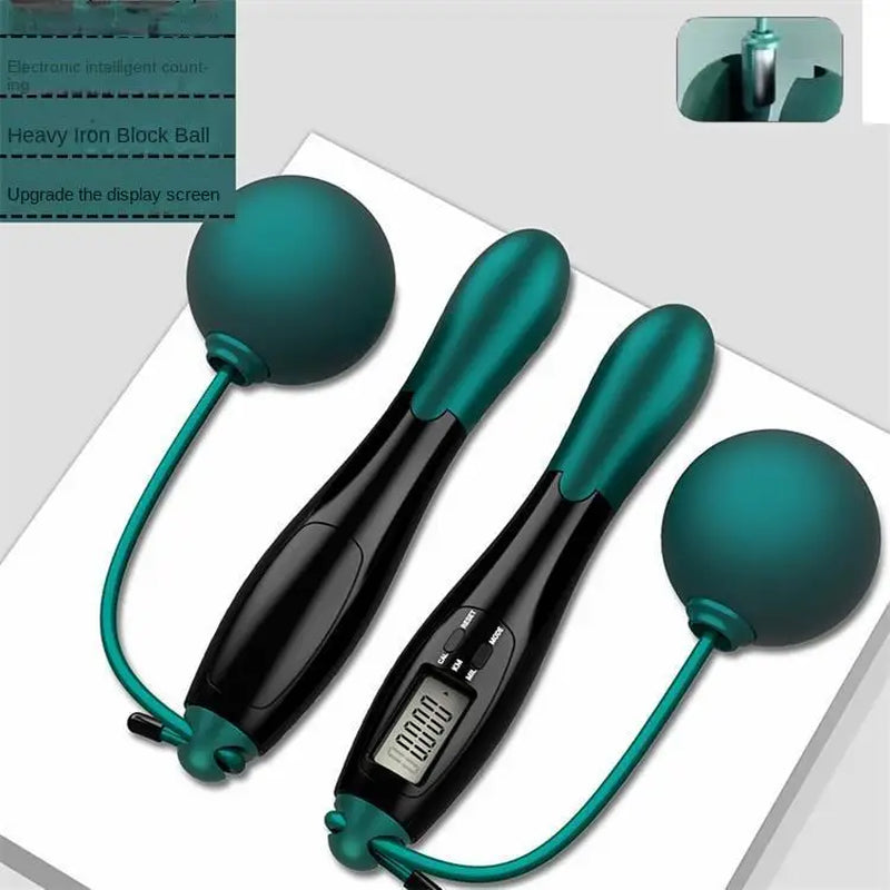 Adjustable Digital Counting Jump Rope with Steel Cable for Fitness Workout Speed Skipping Rope for Adults Kids Home Gym Training