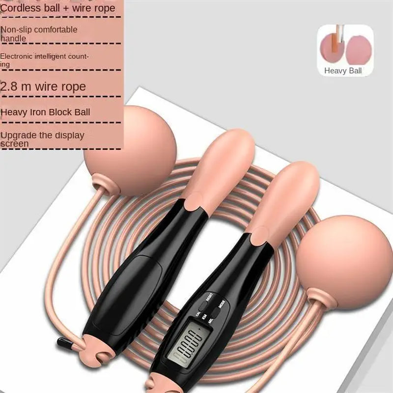 Adjustable Digital Counting Jump Rope with Steel Cable for Fitness Workout Speed Skipping Rope for Adults Kids Home Gym Training